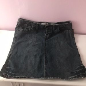 Express stretch jean skirt
